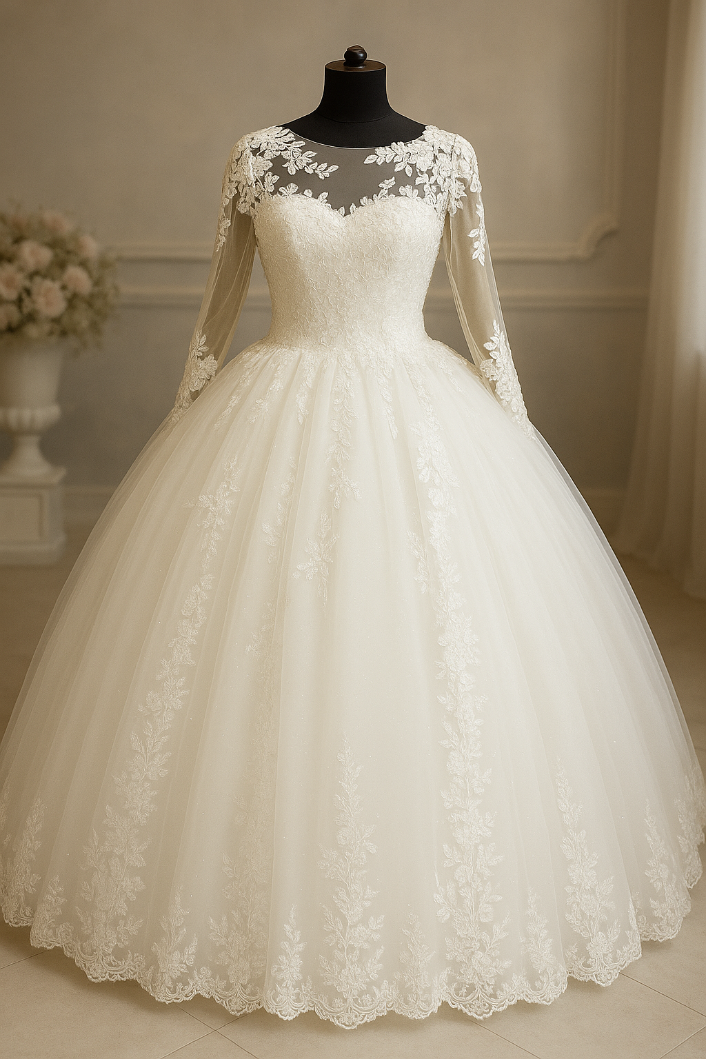 Fairy tale wedding premium lace ball gown