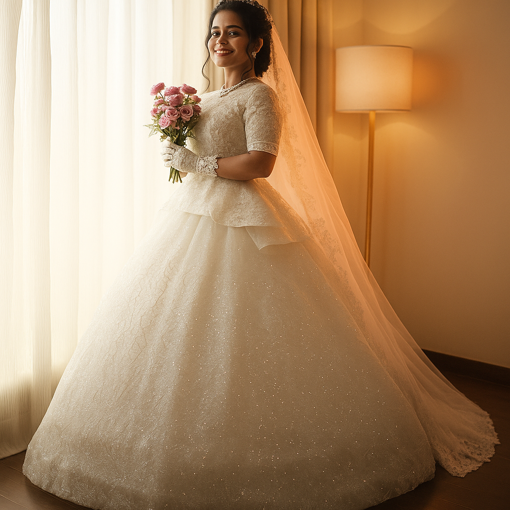 Shimmer wedding Gown image 1