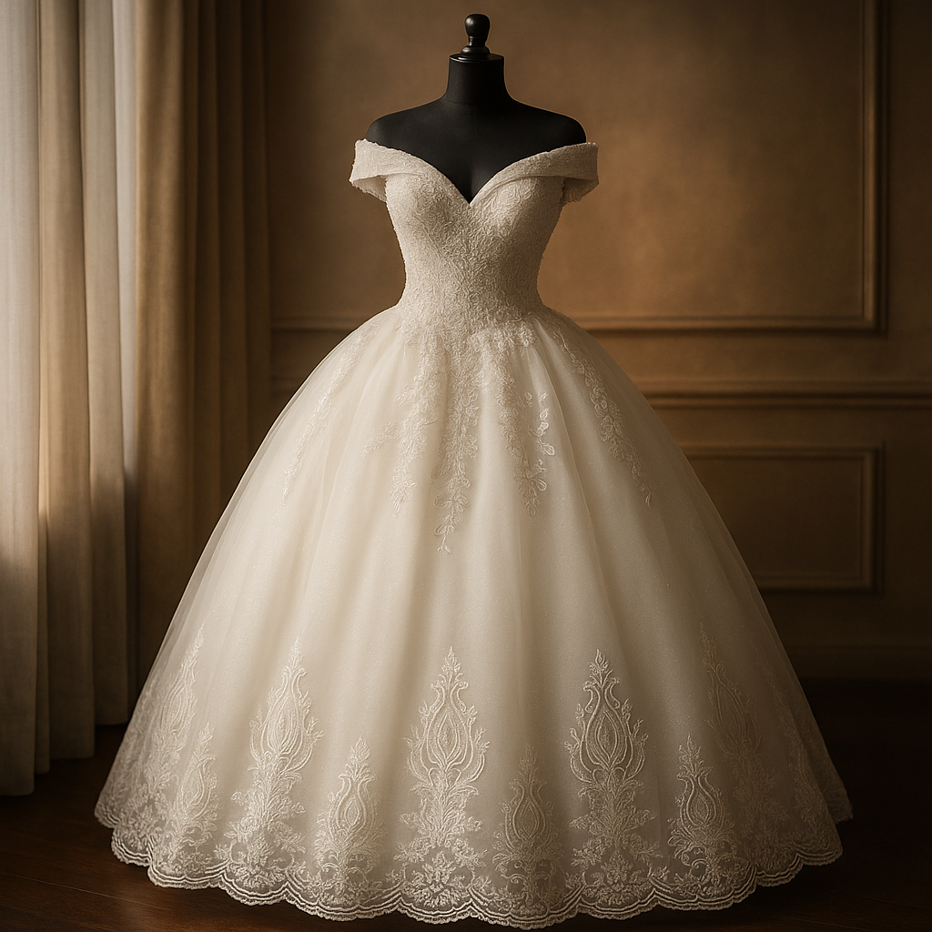 Shoulder ball gown image 1