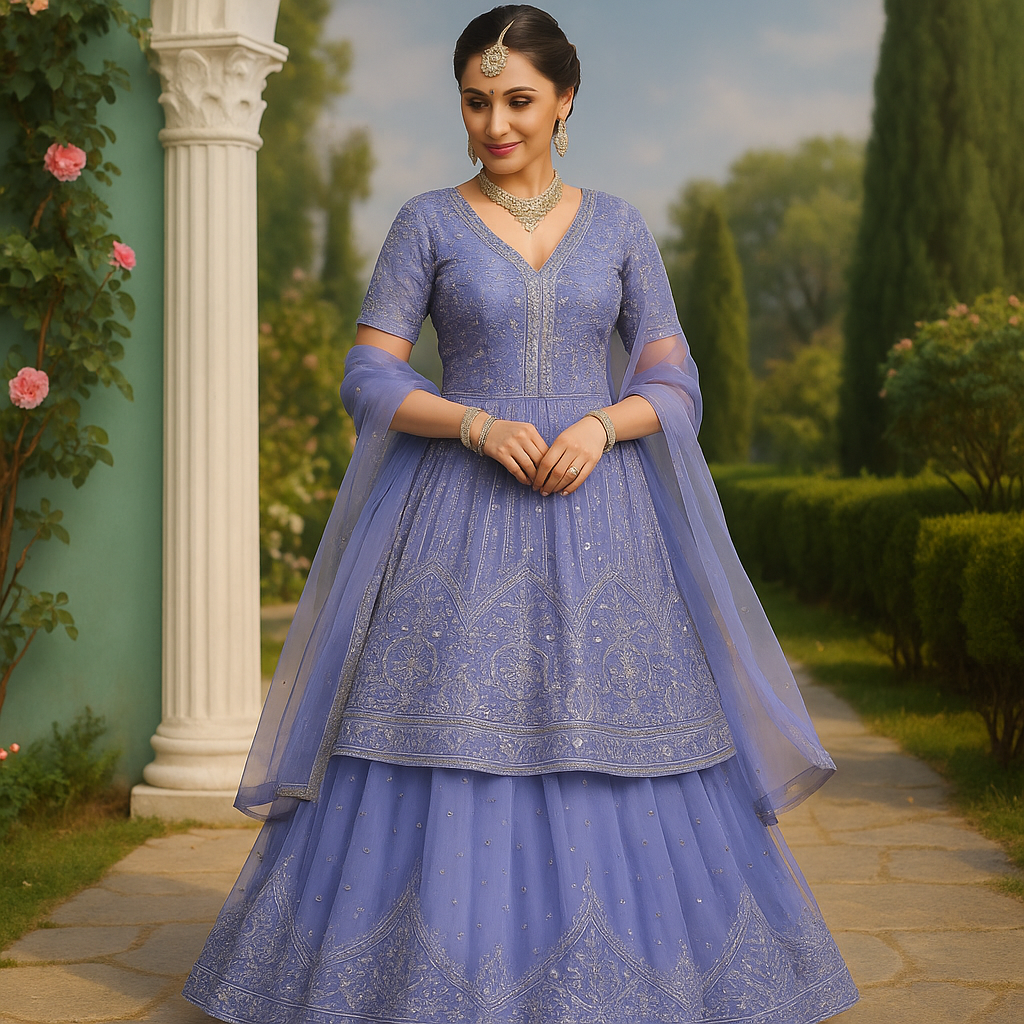 Lavender choli image 1