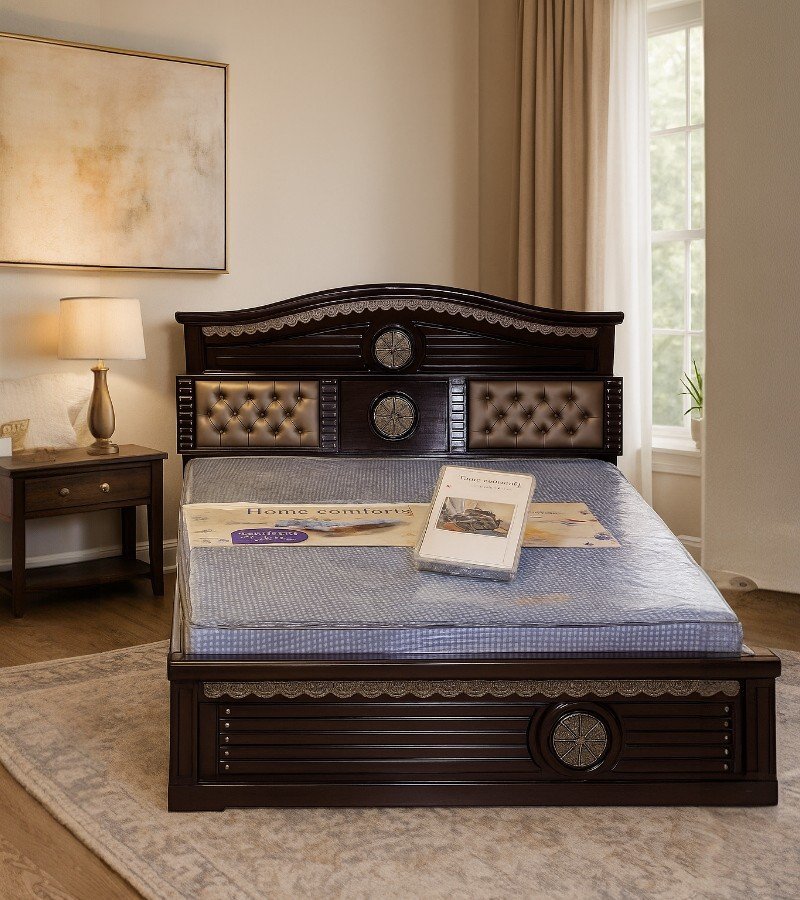 Wooden King-Size Bed image 1