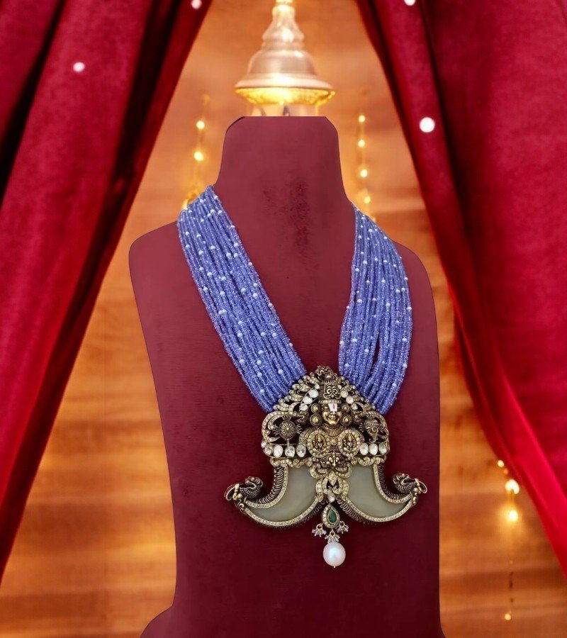 Lord Balaji Gold Polki Nail Locket image 1