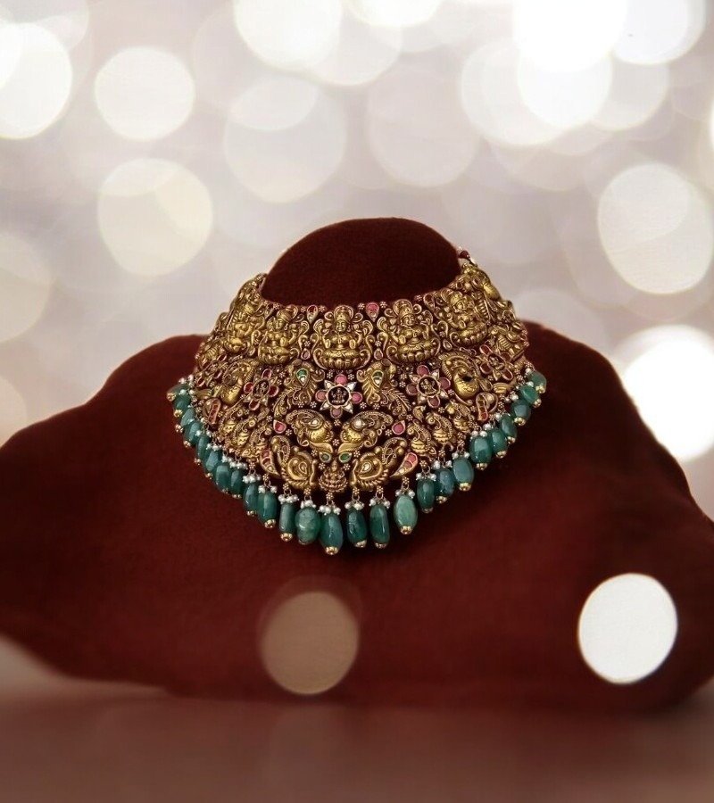 Gold Nakshi Choker image 1