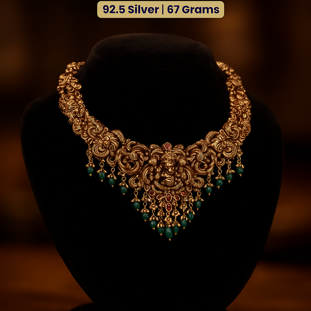 Peacock Nakhshi Necklace image 1