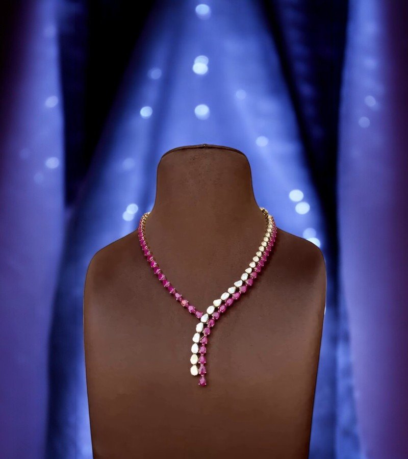 Ruby Diamond Necklace image 1
