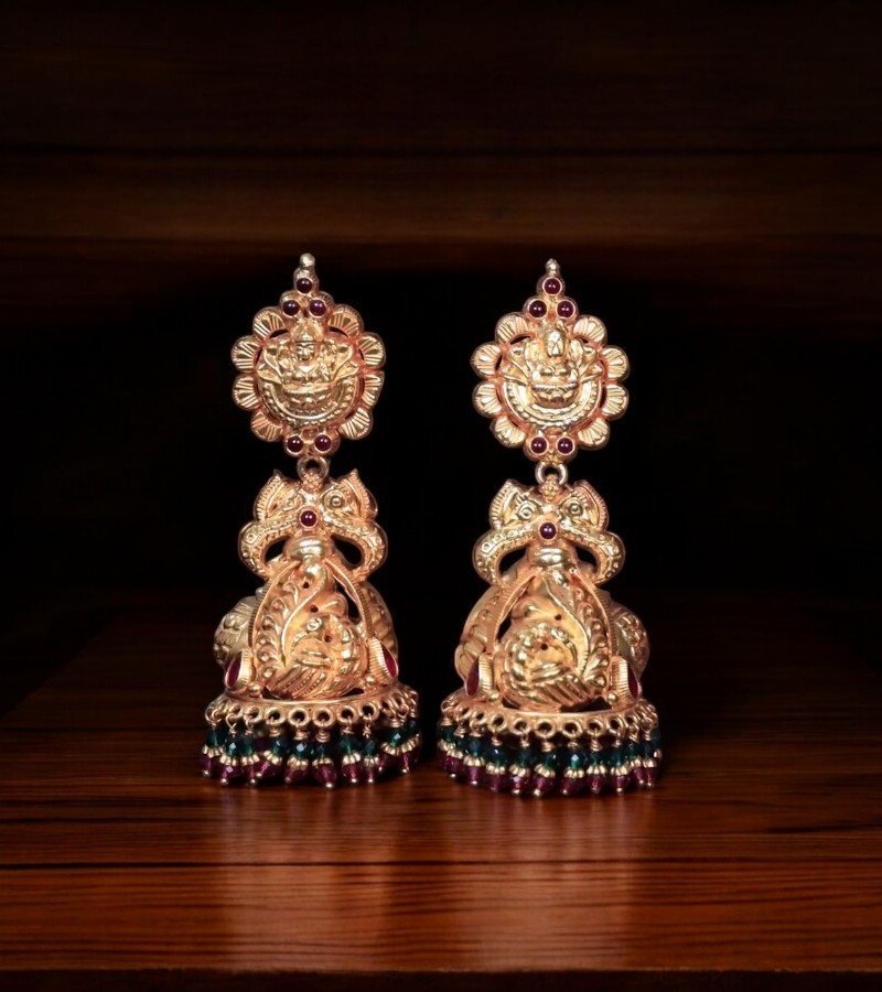 Silver gold plated earings image 1