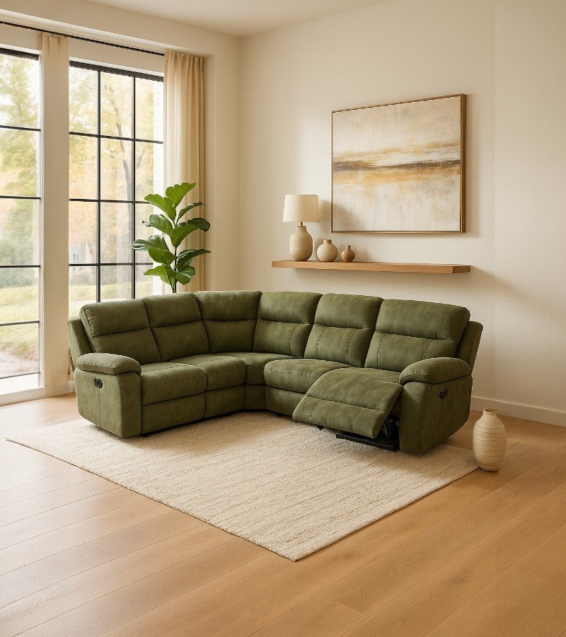 Green "2 Recliners Imp Sofa" image 1