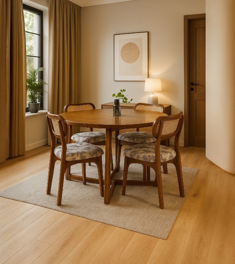 Dining Table Set with Four Chairs image 1