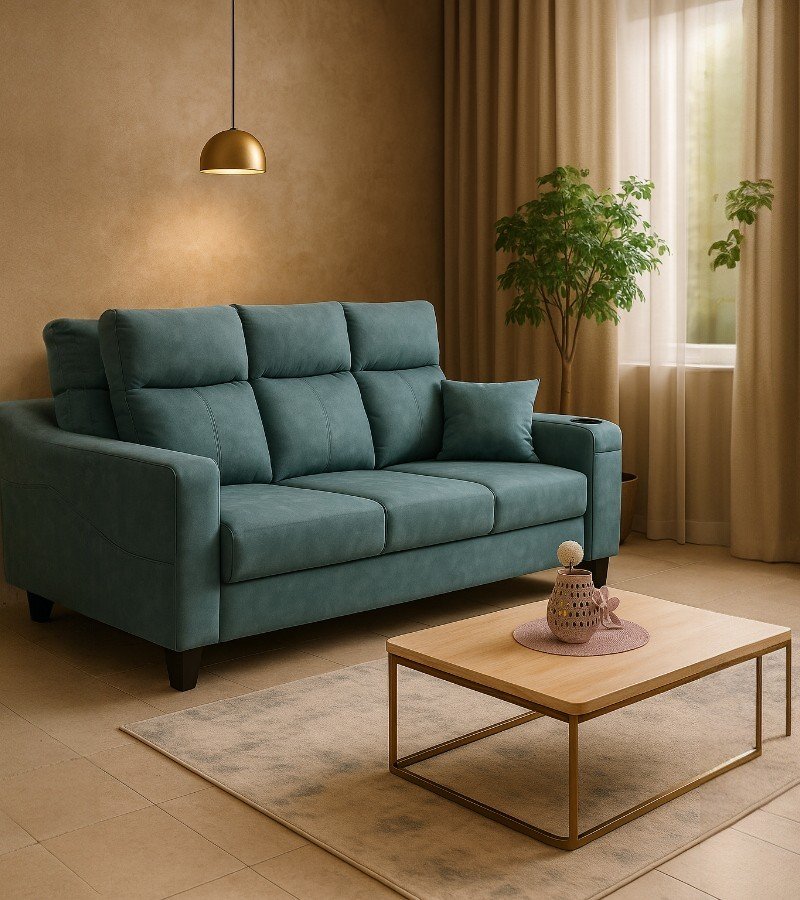 Two Light Blue Sofas image 1