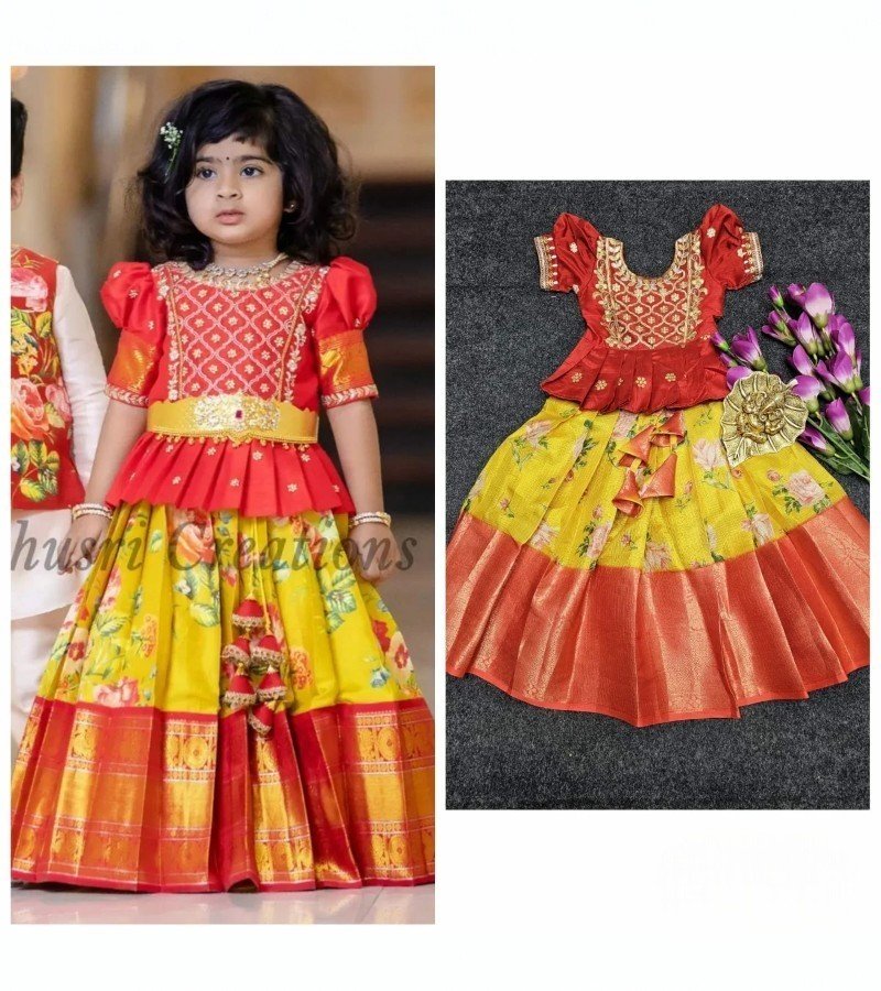 Lichi Silk Kids Lehenga image 1