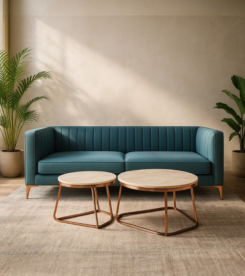 Sofa and Two Small Tables image 1