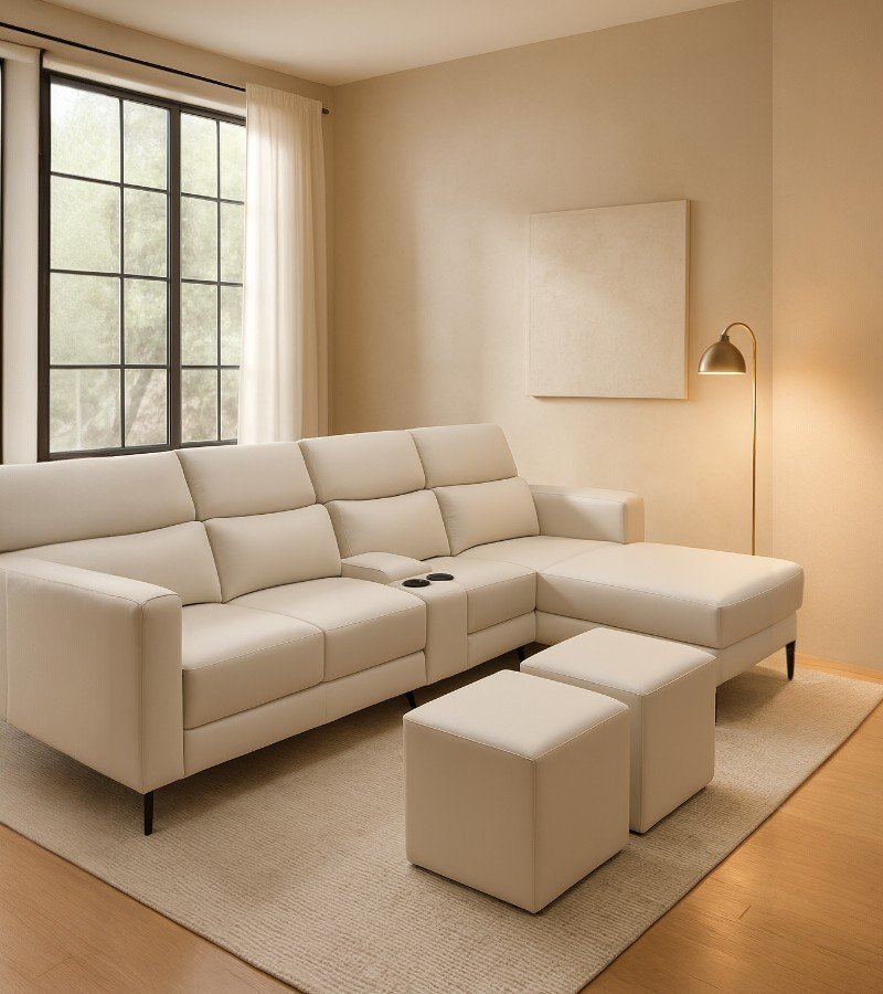 Modular Sofa Set with Ottomans image 1