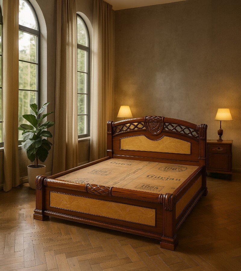 Wooden Double Bed image 1