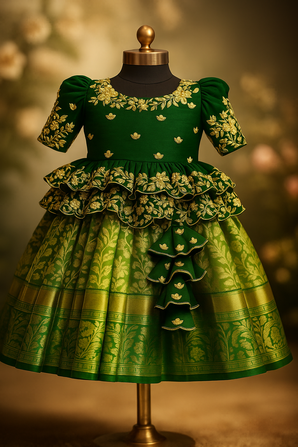 Kanjeevaram Kids lehenga blouse image 1