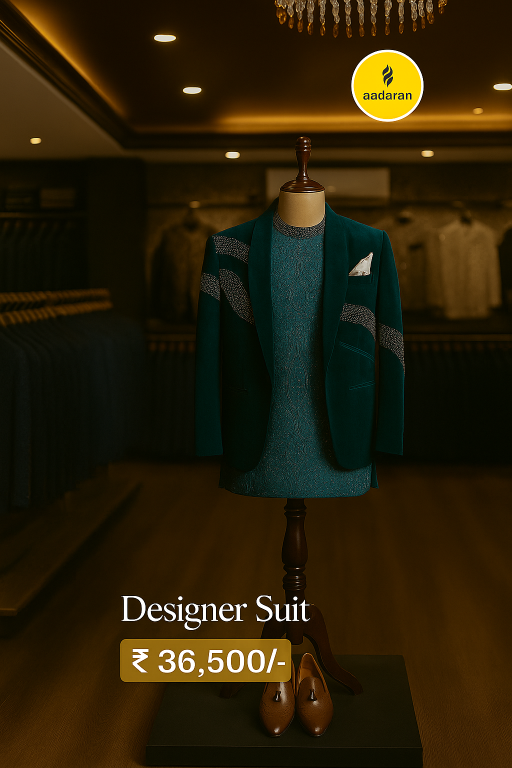 Designer Velvet Suit image 1