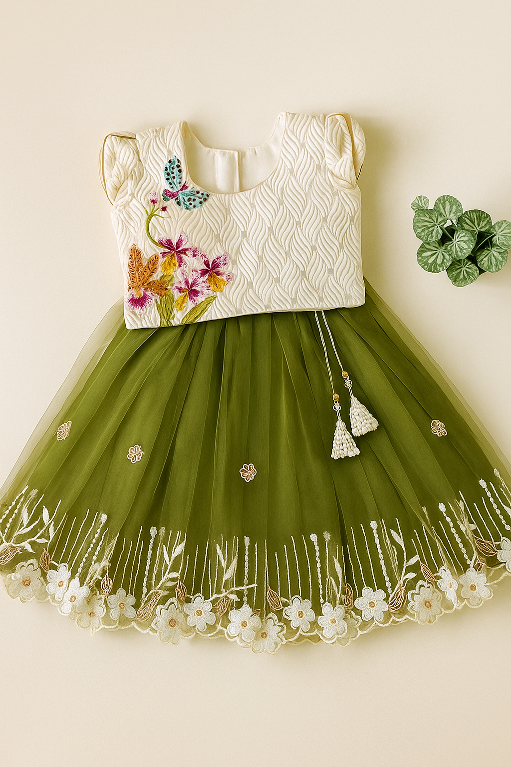 Thread work lehenga image 1