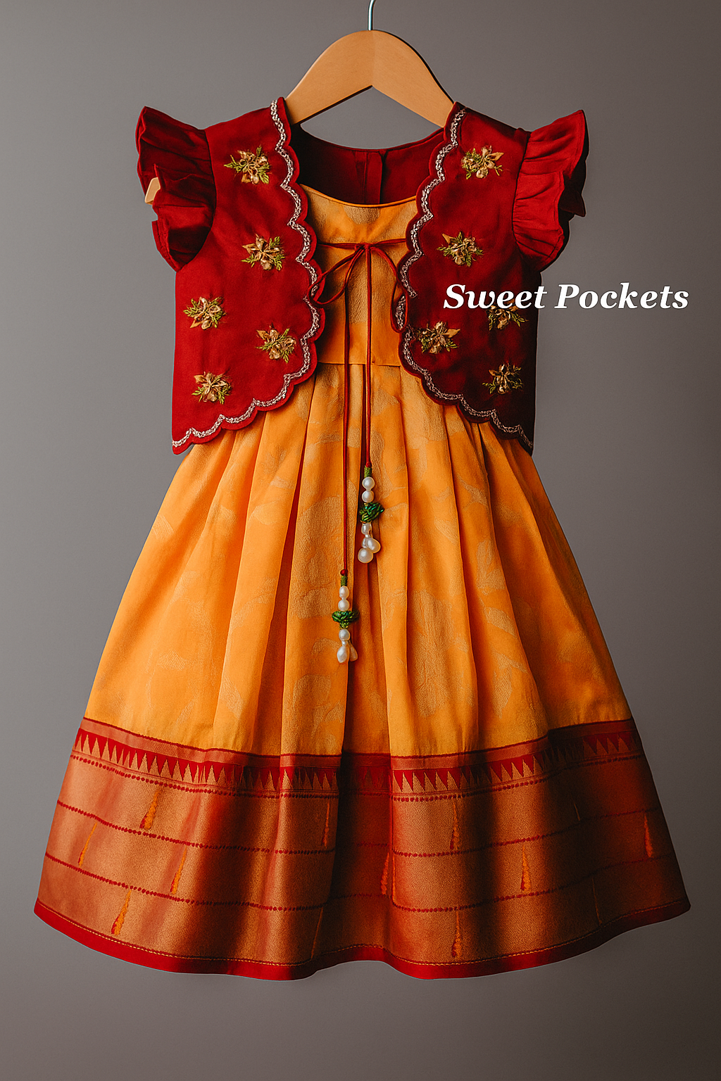 Handcrafted Paithani Gown image 1