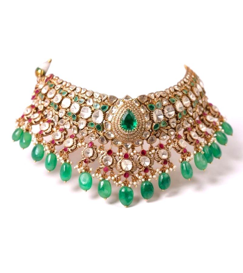 Polki Kundan Necklace Set image 1