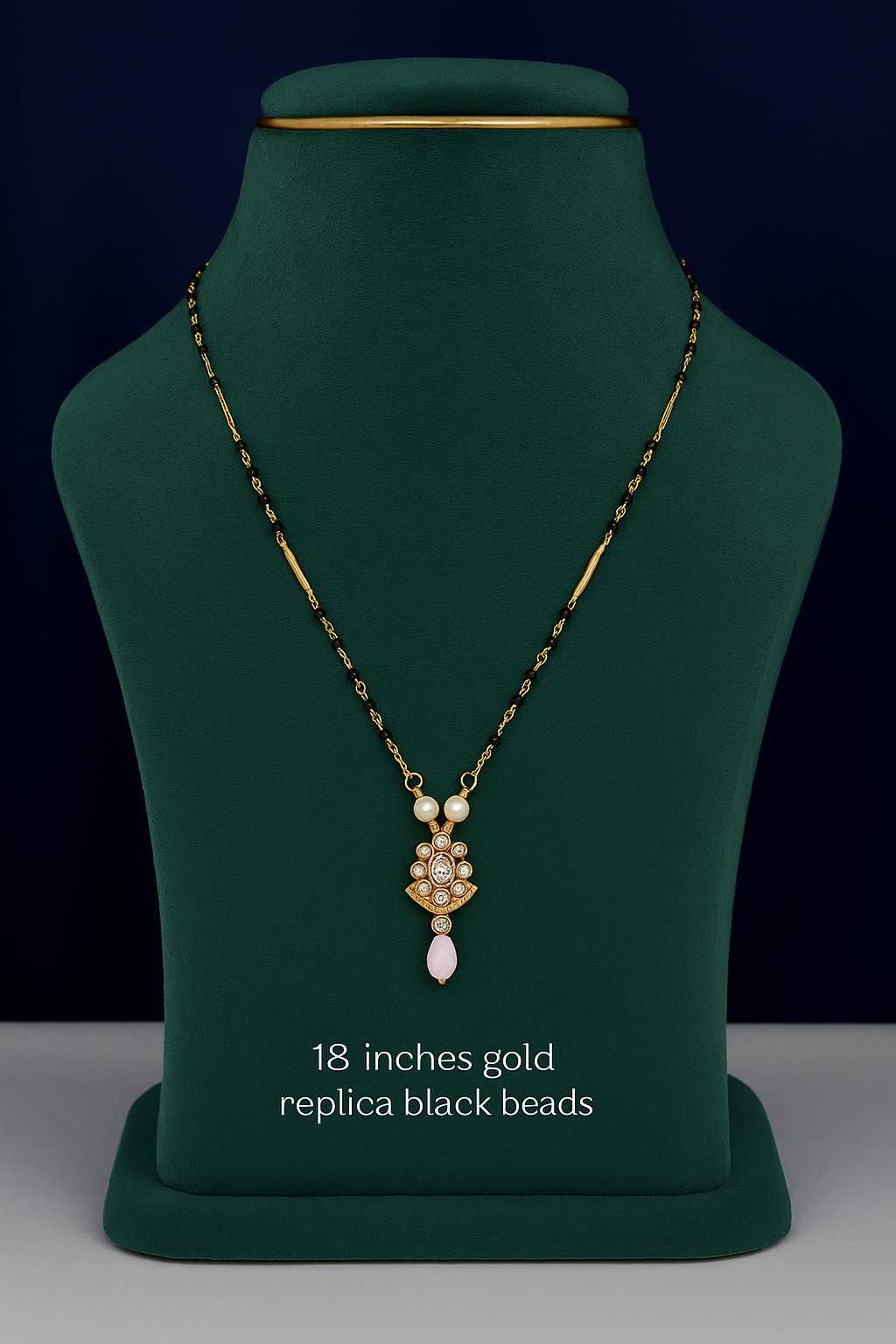 Gold Replica Black Beads image 1