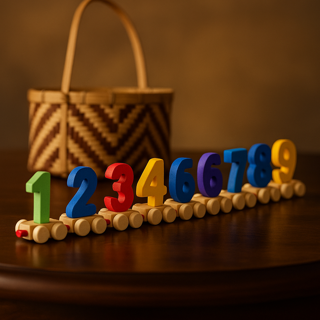 Digital Train with Numbers image 1