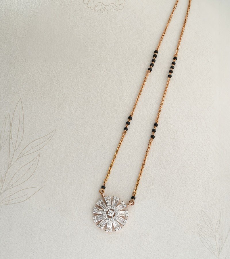 Diamond Black Beads Mangalsutra image 1