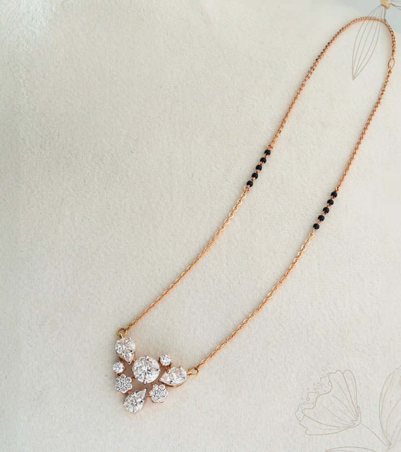 Diamond Black Beads Mangalsutra image 2