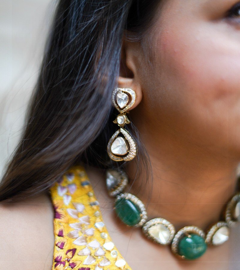 Polki Emerald Choker image 4