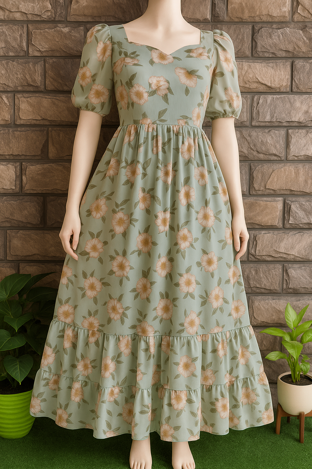 Feeding&amp;Non feeding maxi dress image 1