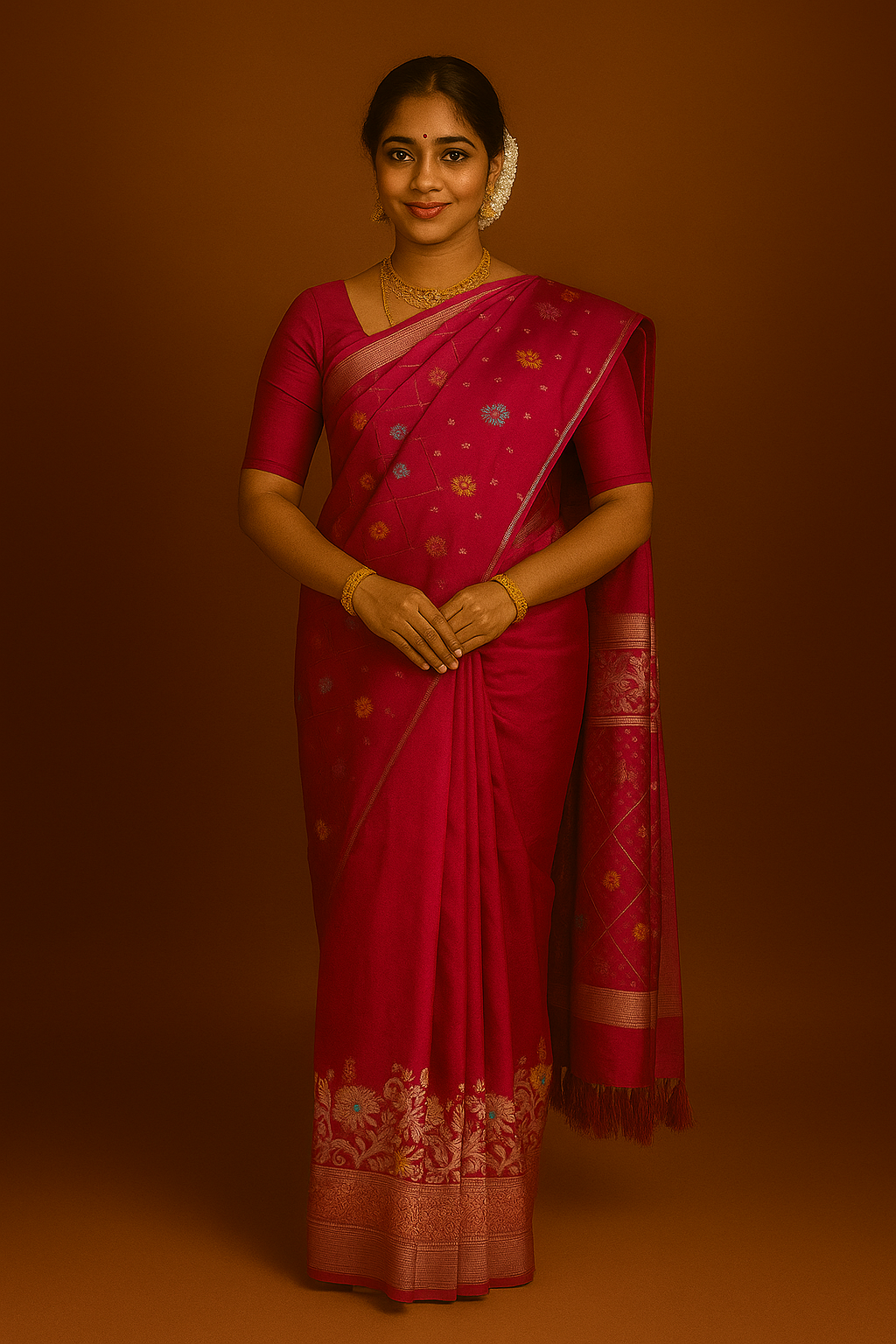 Geecha Rape Banaras Saree image 1