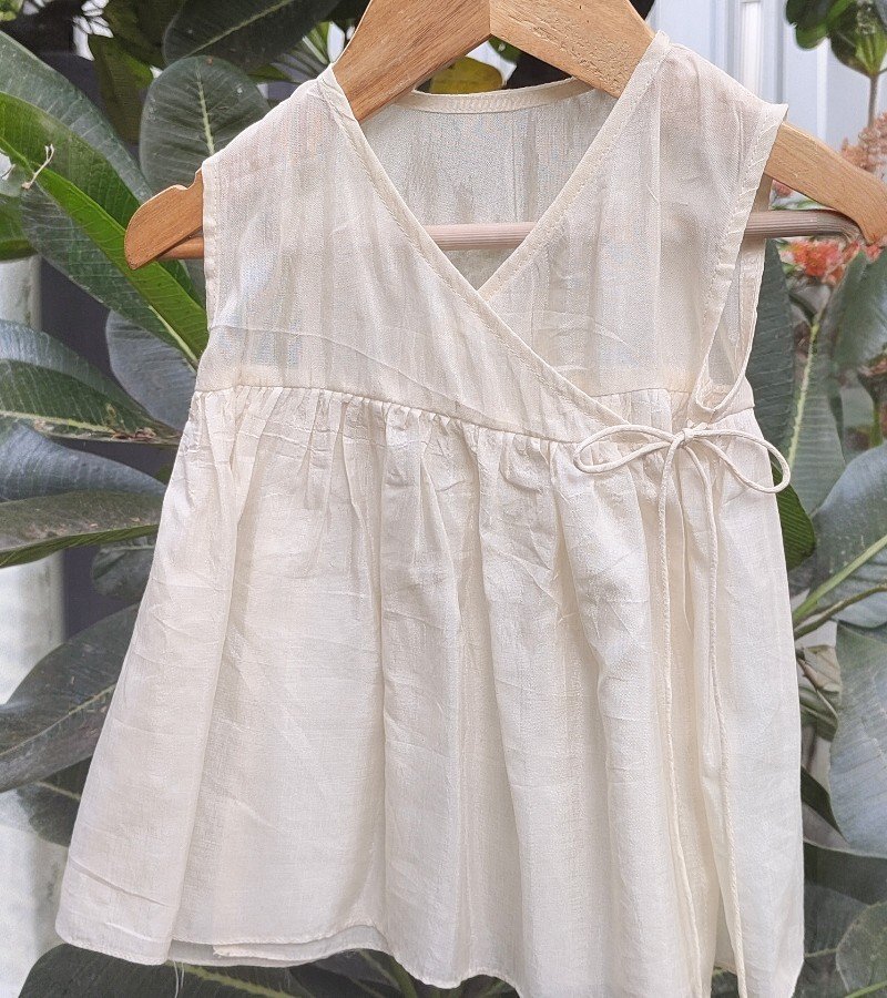 Wrap-Style Ivory Frock image 1
