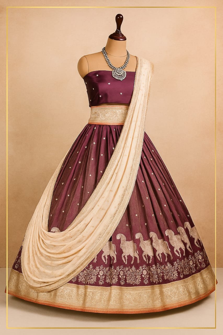 Tissue Half Saree image 1