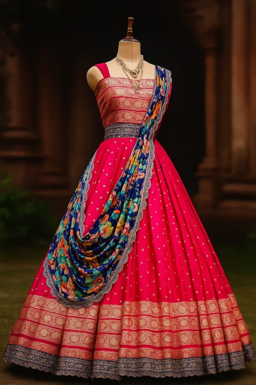 Pink Traditional Anarkali image 1