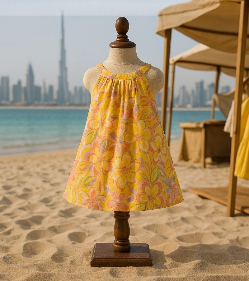 Flowy Halter-Neck Floral Dress image 1