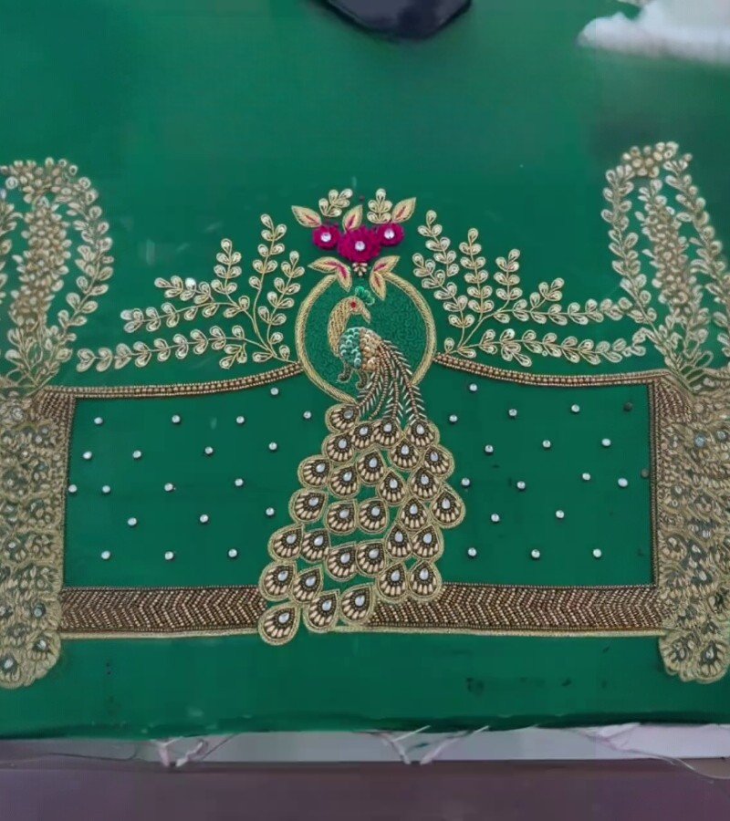 Jardoji and Thread Maggamwork Blouse image 2