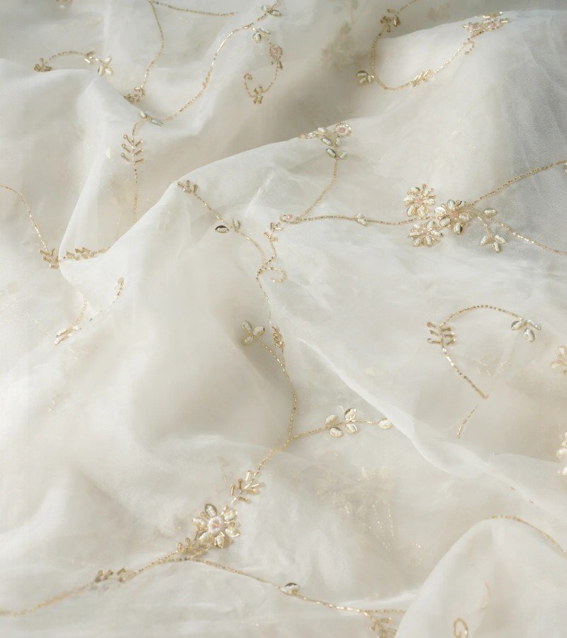 Pure Silk Organza with Handwork Embroidery image 3