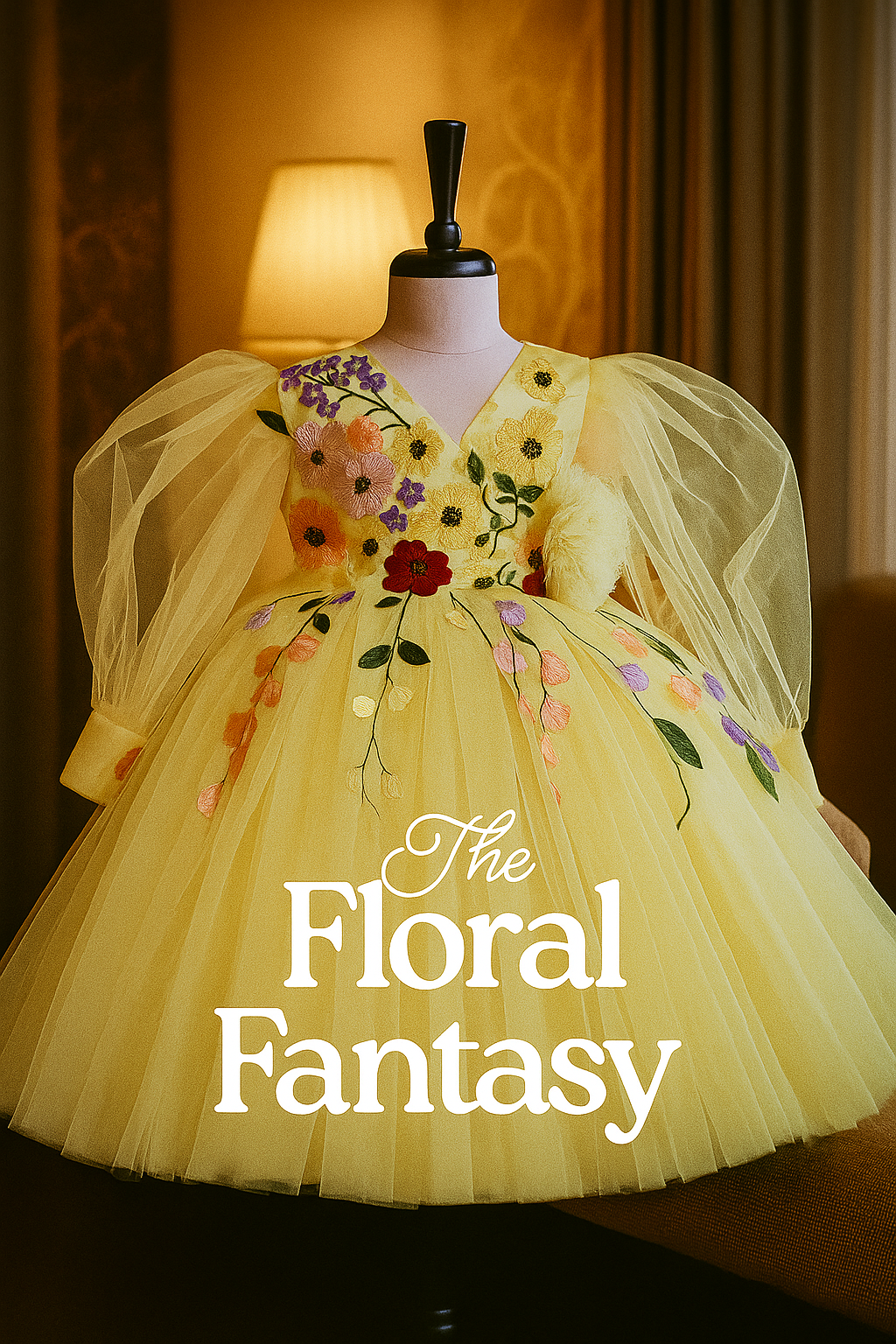 The Floral Fantasy – Embroidered Garden Princess Gown image 1