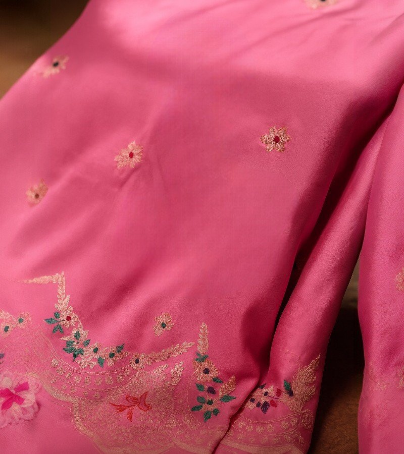 Saree with Floral Embroidery image 2