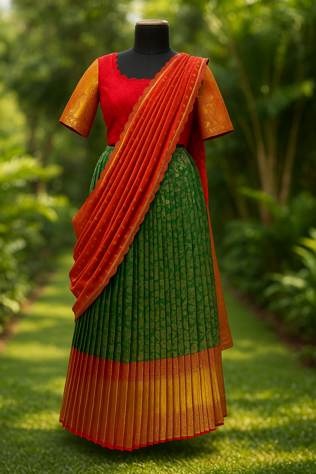 Traditional Half Saree Set image 1
