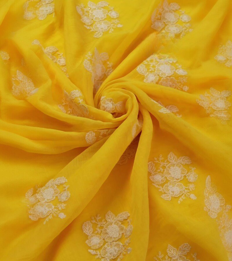 Vibrant Yellow Fabric image 1