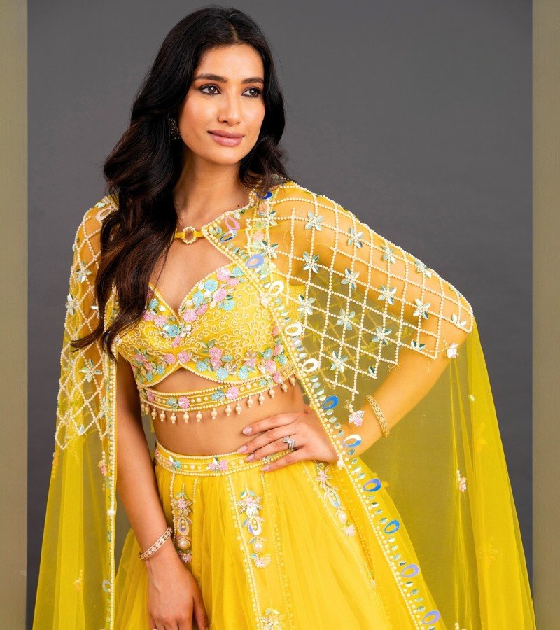 Radiant Yellow Embroidered Lehenga image 2