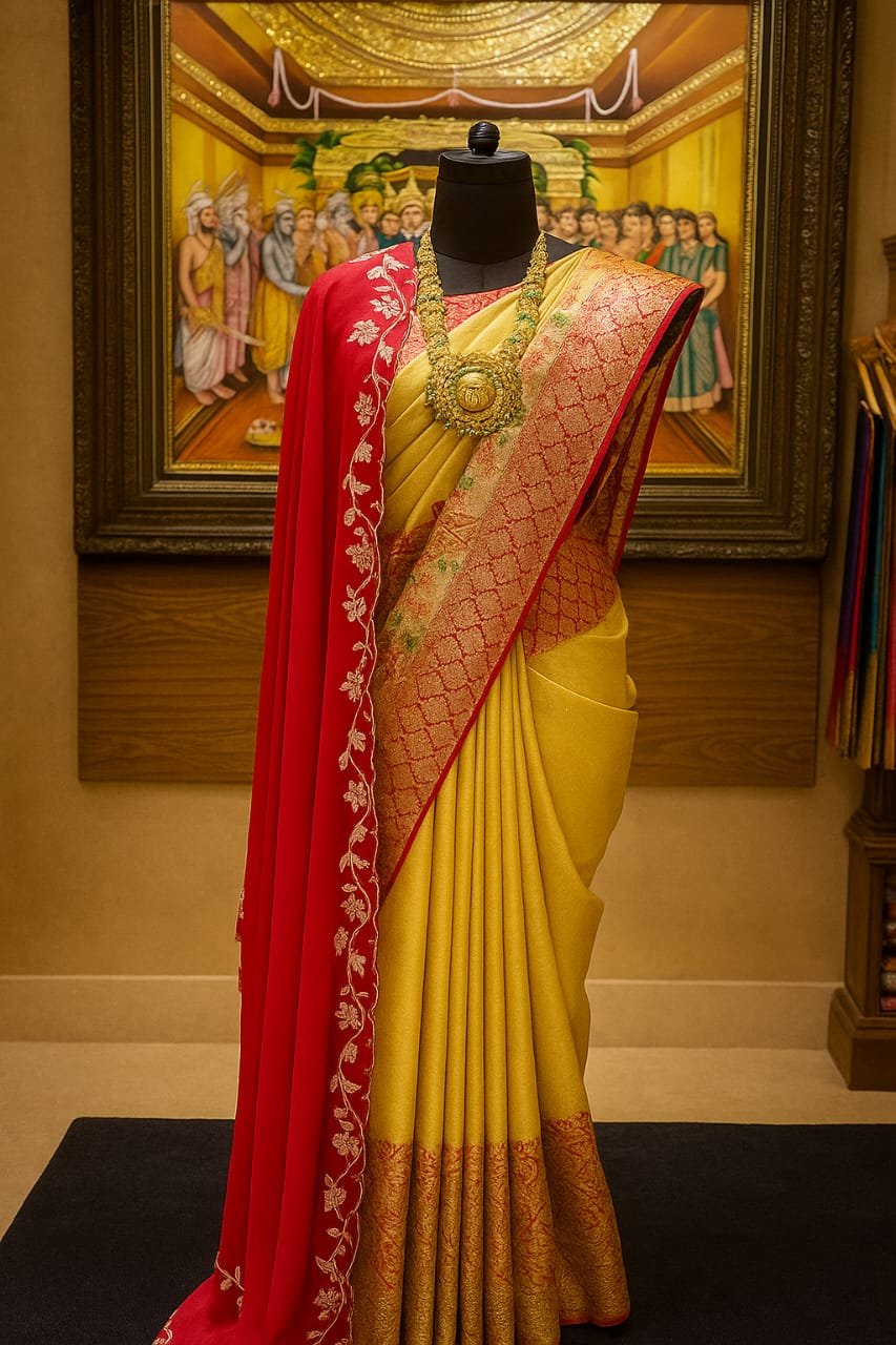 "Regal Gold Kanchipuram Saree Trio Collection" image 2