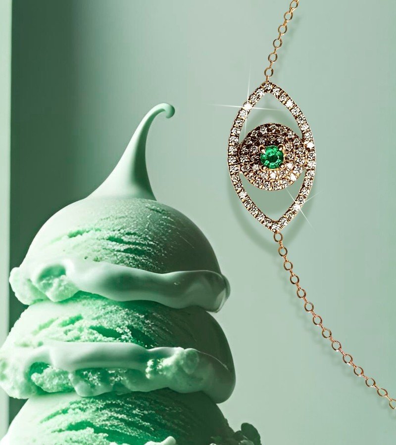 Evil Eye Emerald Bracelet image 1