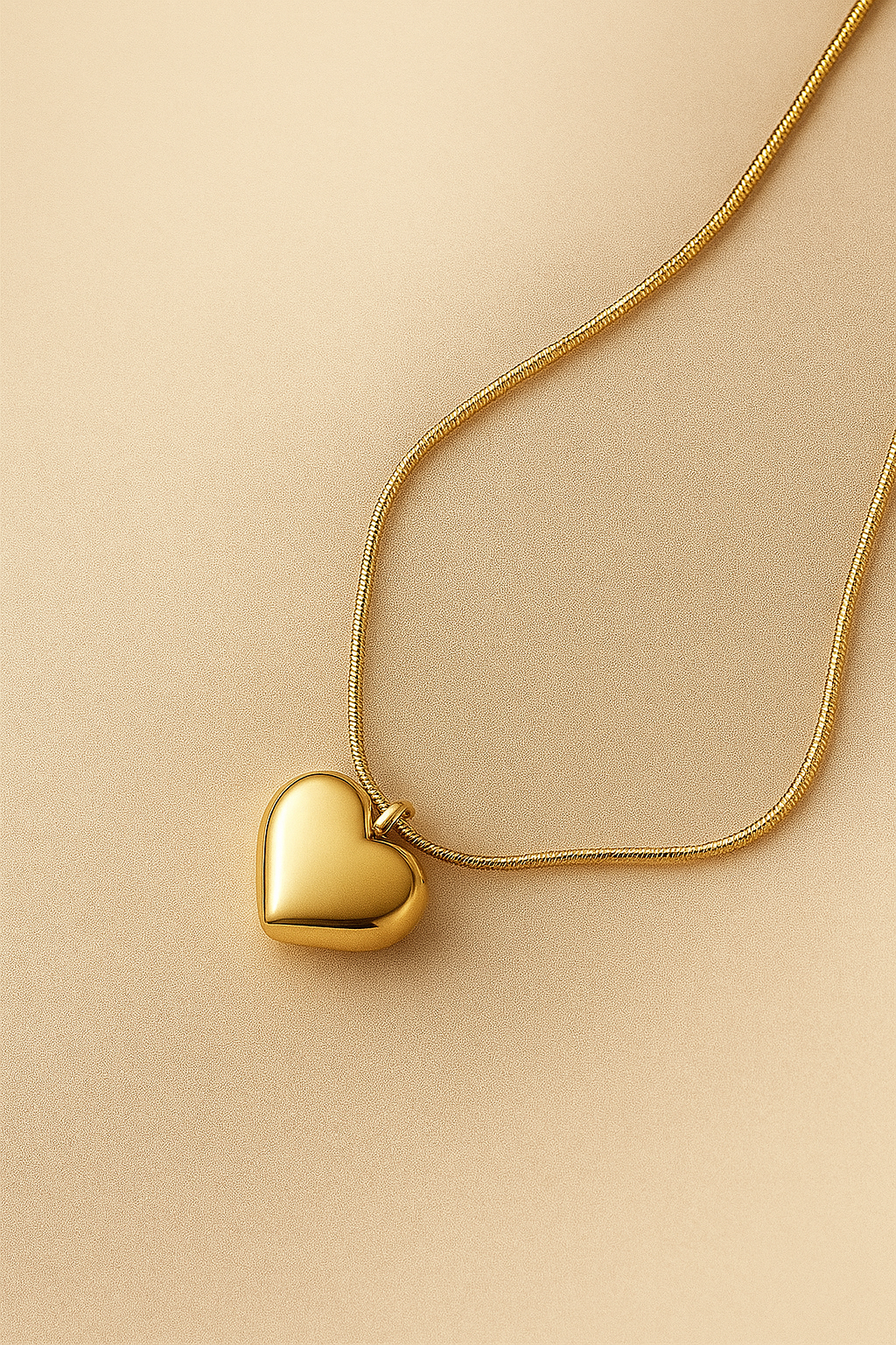 Elegant Gold Heart Pendant Necklace image 1