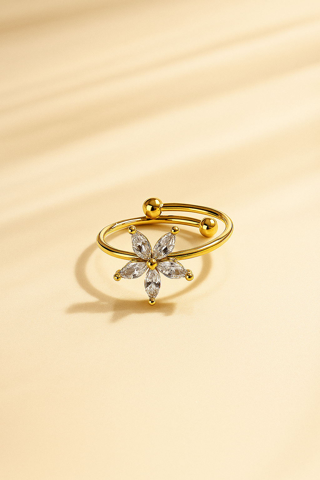 Golden Blossom Adjustable Ring image 1