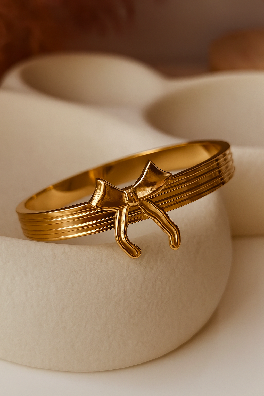 Golden Grace Bow Bangle image 1