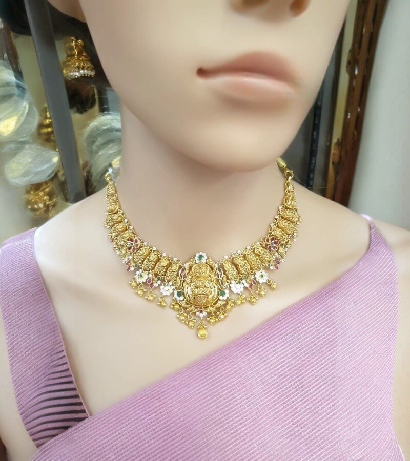 Gold Nakshi Necklace image 2