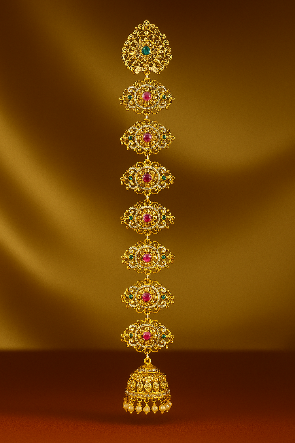 Temple Heritage Gold Maang Tikka image 1