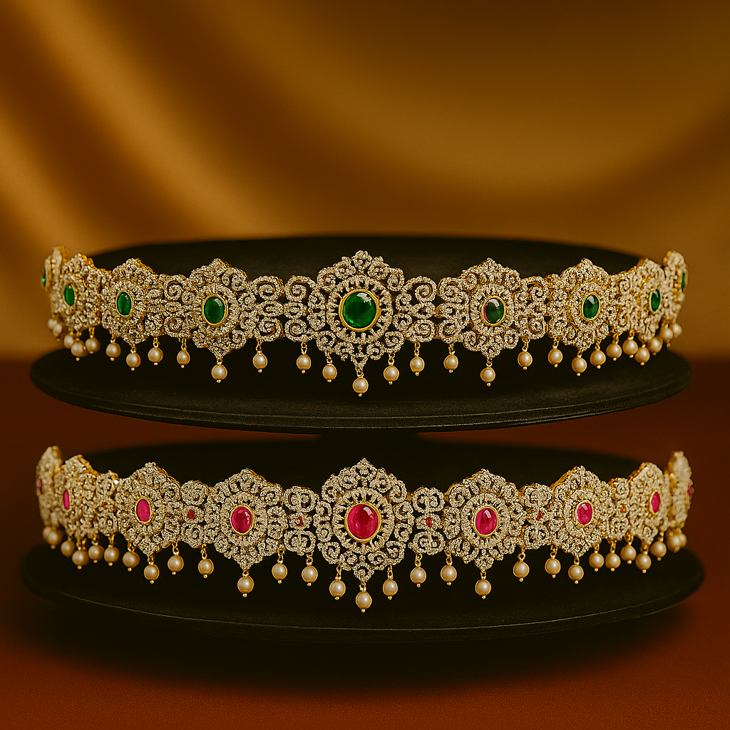 Royal Heritage CZ Stone Vaddanam Combo image 1