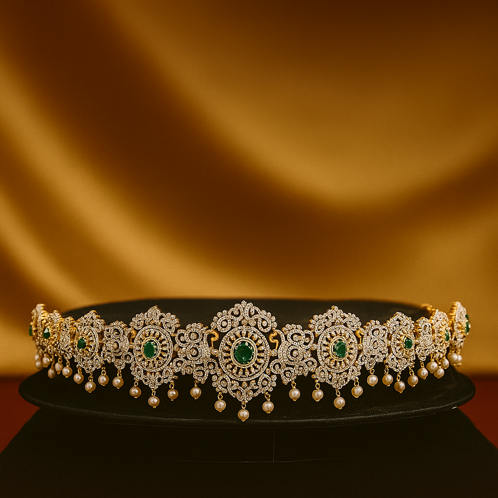 Royal Heritage CZ Stone Vaddanam Combo image 2