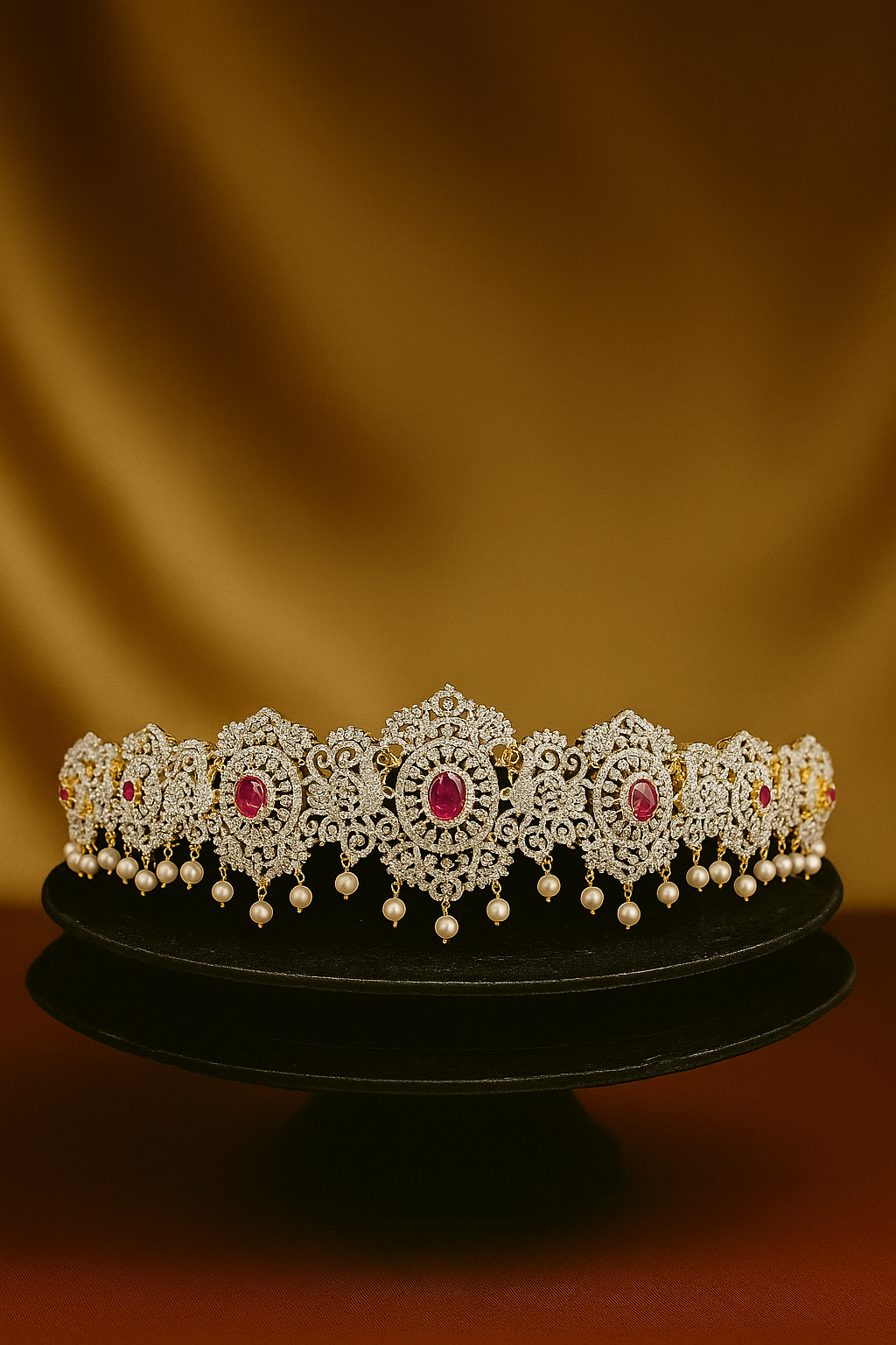 Royal Heritage CZ Stone Vaddanam Combo image 3